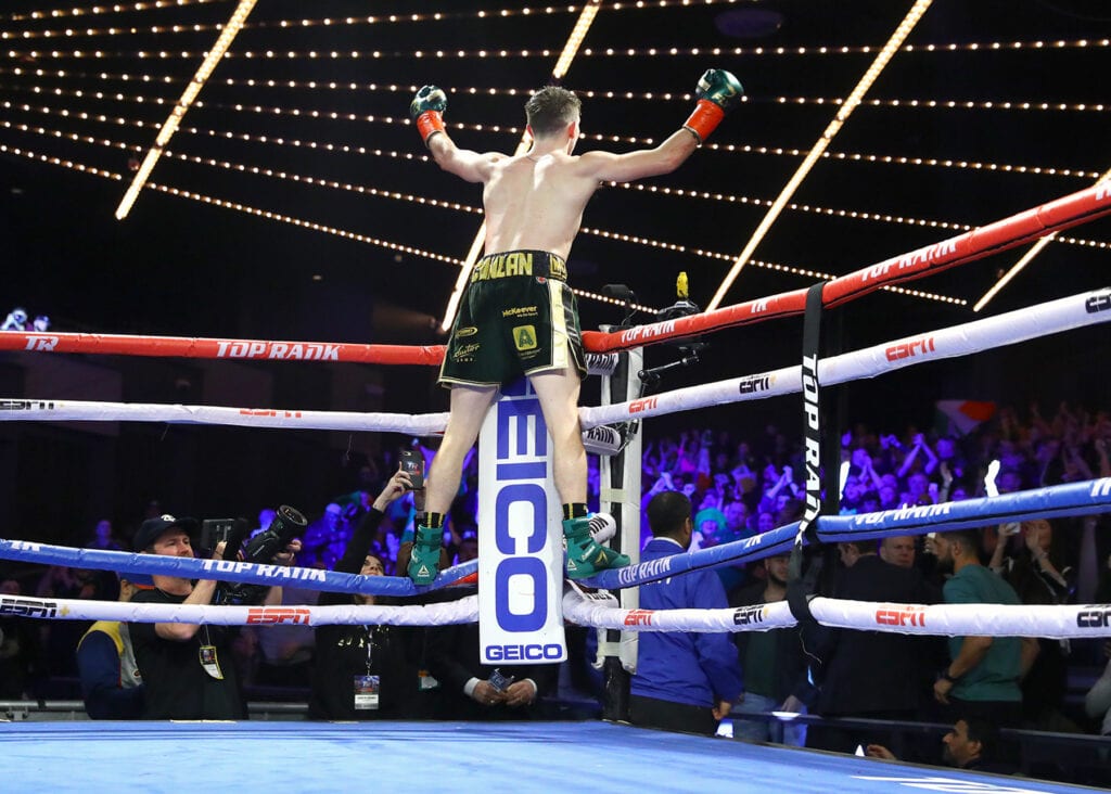 Michael Conlan Corner celebration