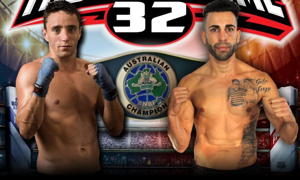 Michael Kaplan in action for Australian Light Flyweight title Big