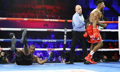 Eleider Alvarez vs Michael Seals knockdown