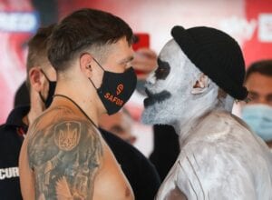 Chisora Engaged Usyk In Classic Halloween Stare Down Friday