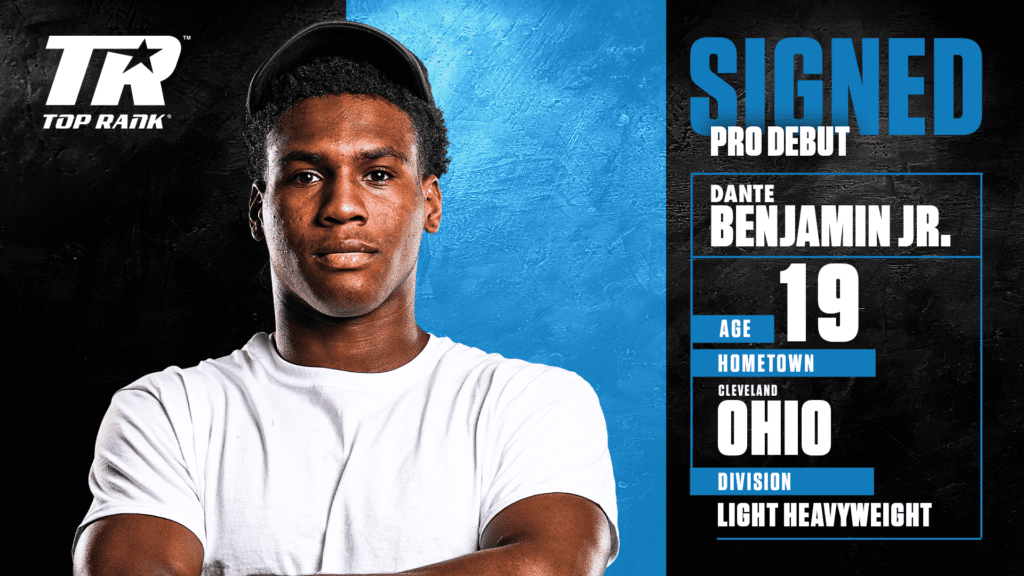 Dante Benjamin Jr Signs With Top Rank