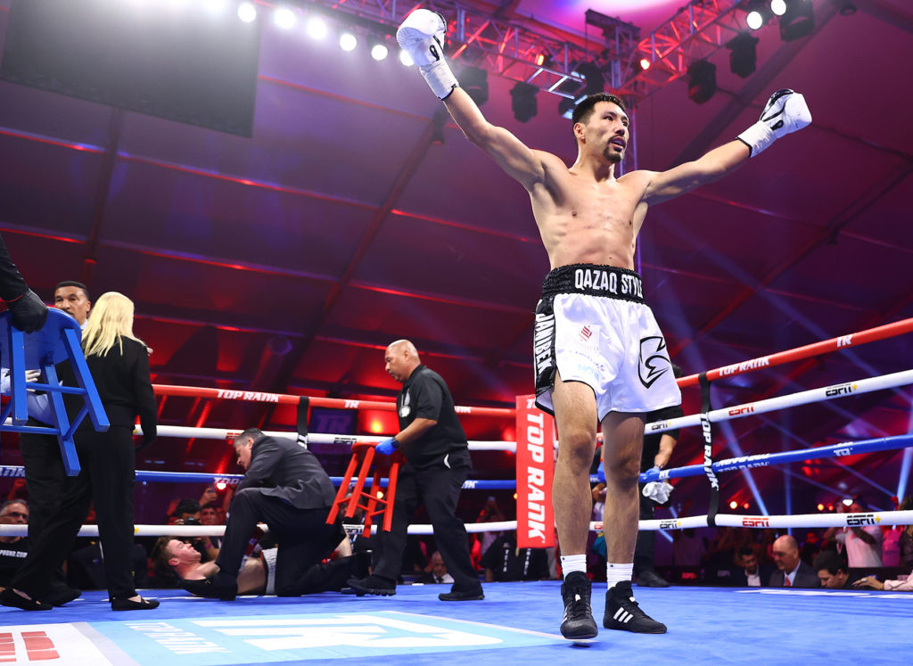 Alimkhanuly Mows Down Dignum For WBO Interim Middleweight Title