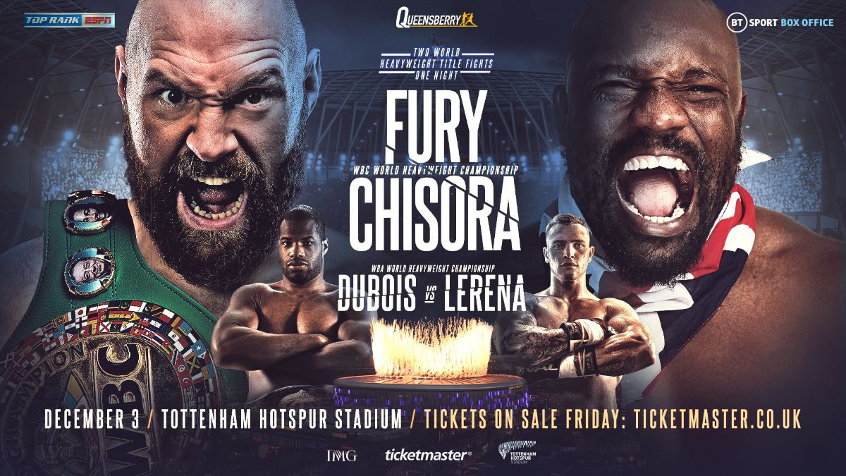 Top Rank Confirms Tyson Fury Against Chisora December 3rd