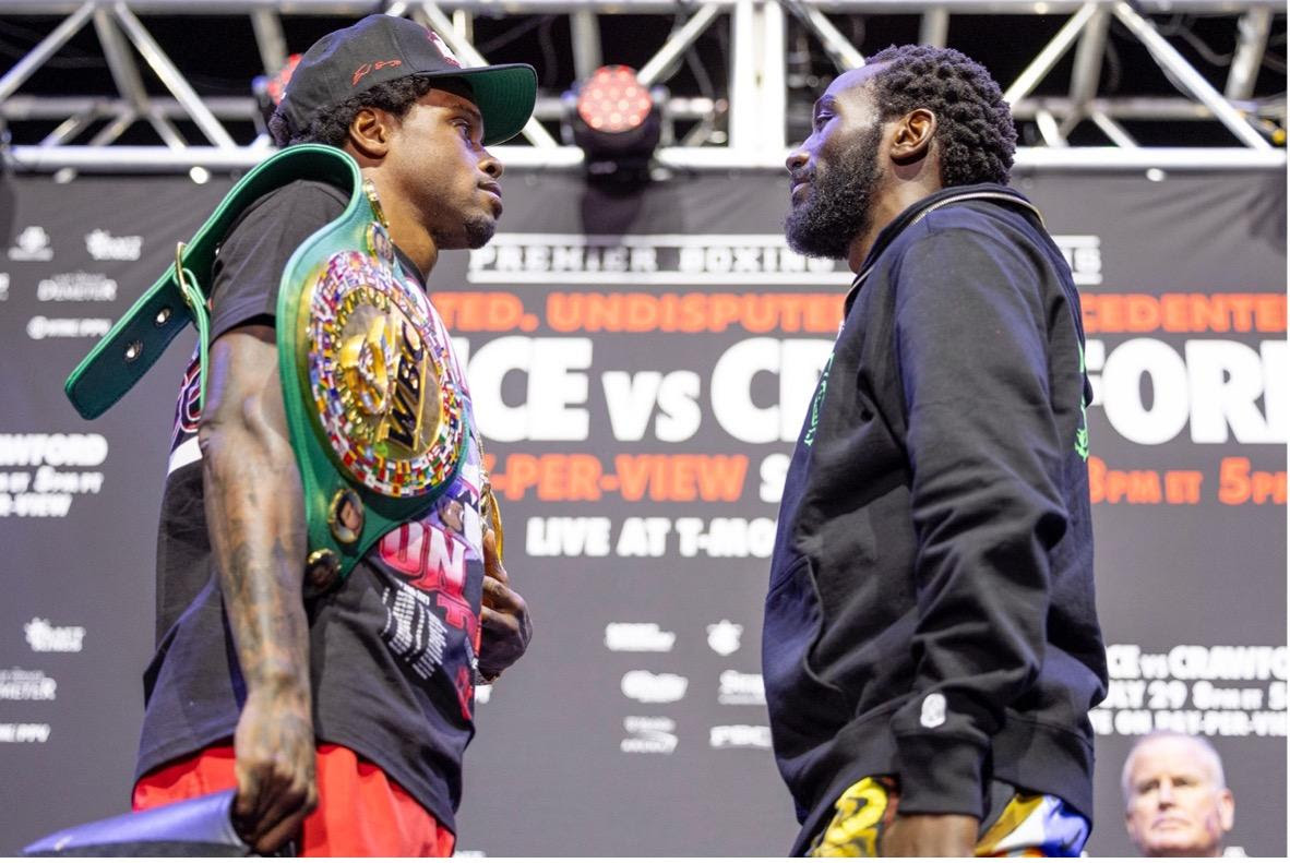 Errol Spence Jr. and Terence Crawford face off
