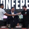 Anthony Joshua and Robert Helenius speak at press conference