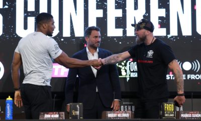 Anthony Joshua and Robert Helenius speak at press conference