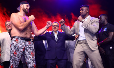 Tyson Fury and Francis Ngannou face-off