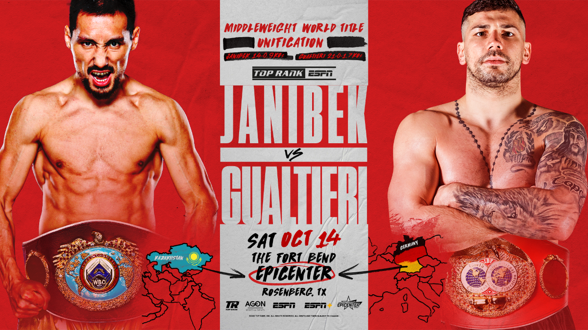 Janibek Alimkhanuly to face Vincenzo Gualtieri in unification