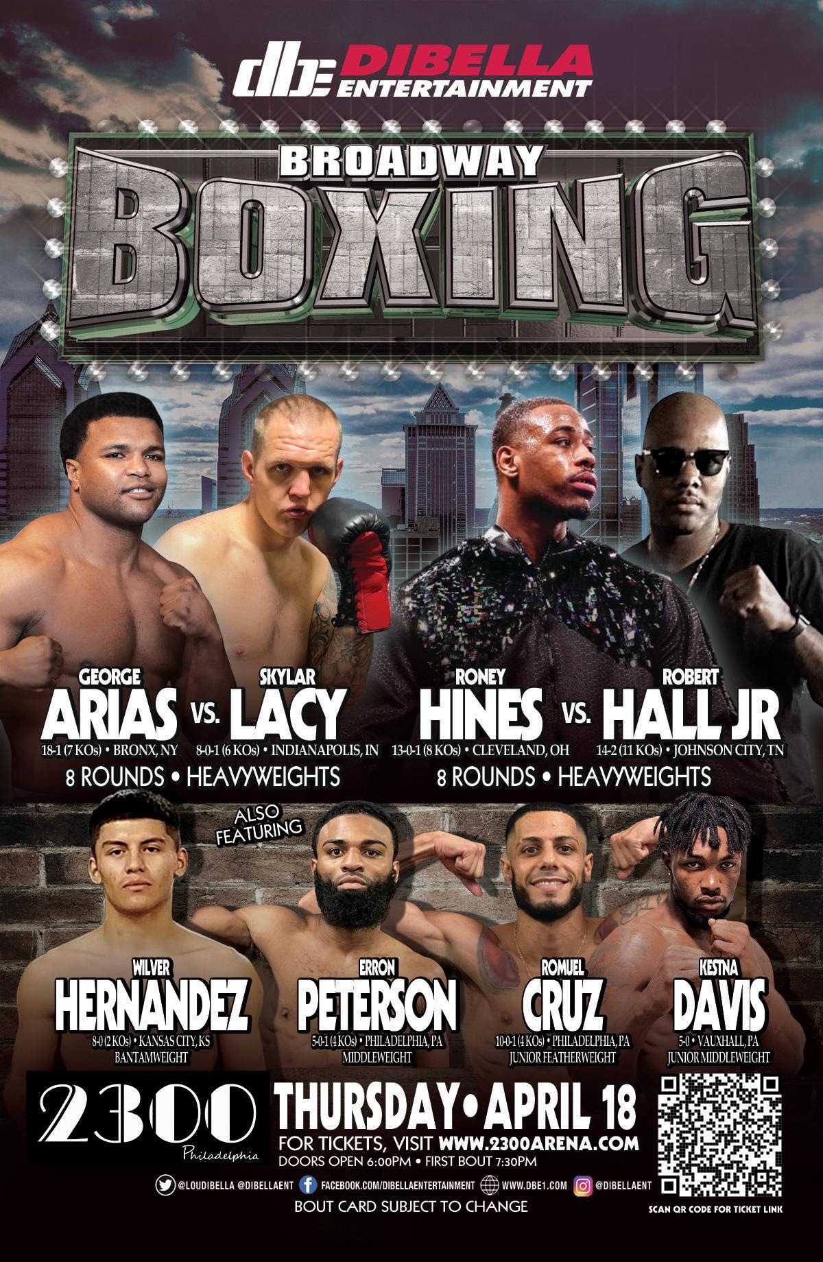 Broadway Boxing by Dibella Entertainment Hits Philadelphia on April 18 - Featuring Rising Stars and Contenders