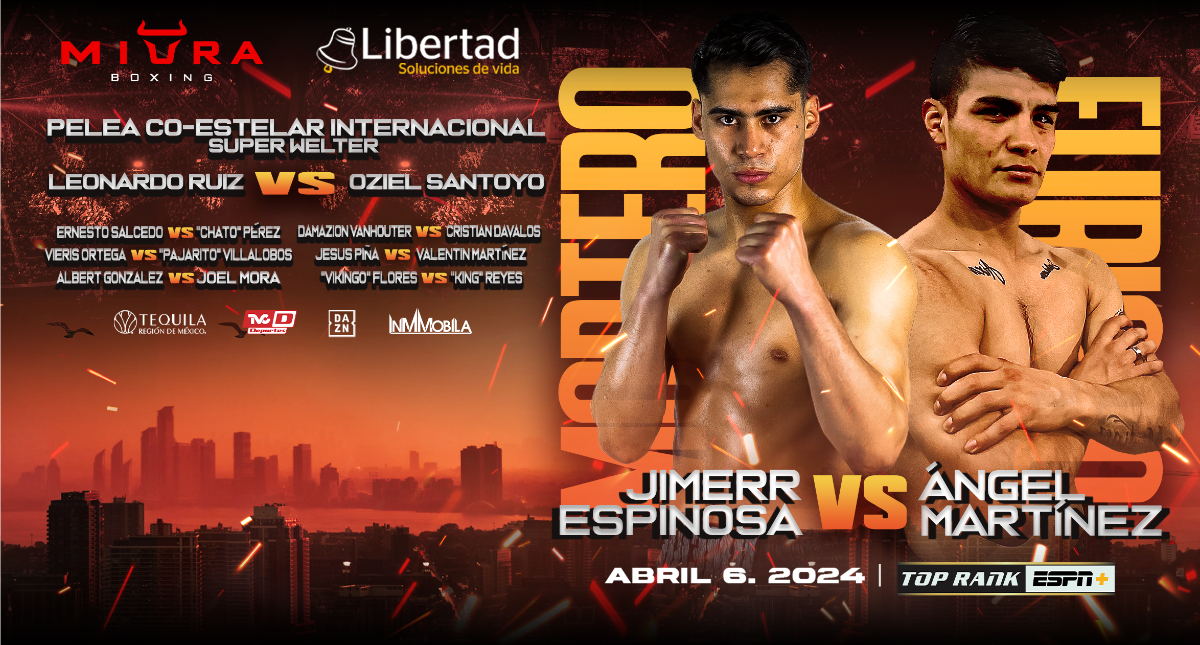 Junior Welterweight Clash Headlines Top Rank Mexico Card on April 6