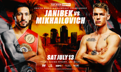 Janibek Alimkhanuly vs. Andrei Mikhailovich: Unified Middleweight Showdown Headlines Impressive Top Rank Card on July 13