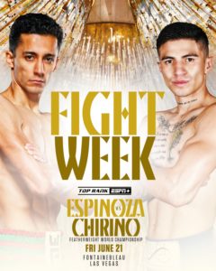 Rafael Espinoza vs. Sergio Chirino: How to Stream, Betting Odds and Fight Card