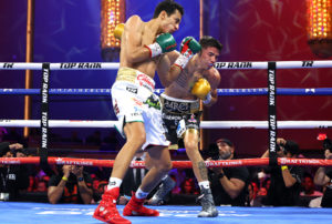 Rafael Espinoza Makes Dominant Defence of WBO Featherweight Title