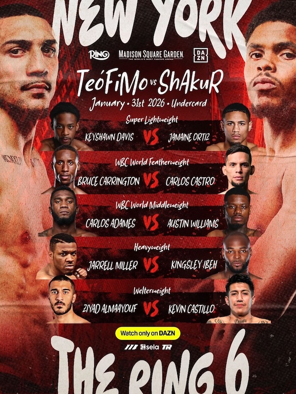 Teofimo Lopez vs Shakur Stevenson undercard confirmed for January 31