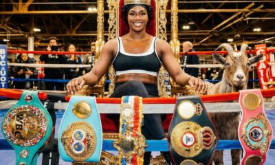 Terence Crawford reacts to Claressa Shields win