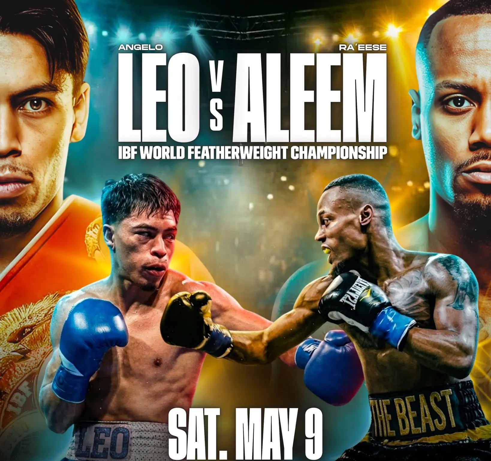 Fight poster for Angelo Leo vs. Ra'eese Aleem