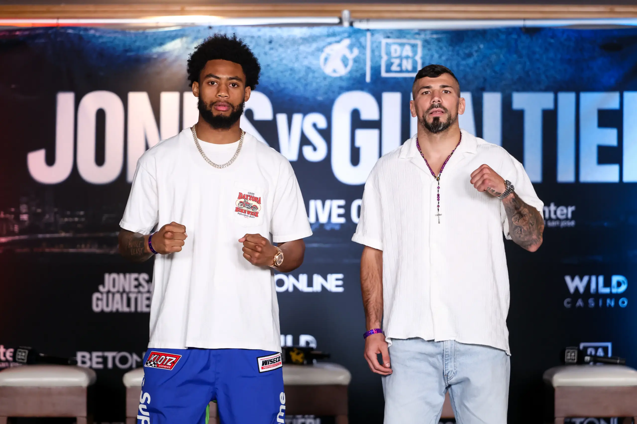 Amari Jones and Vincenzo Gualtieri face the camera