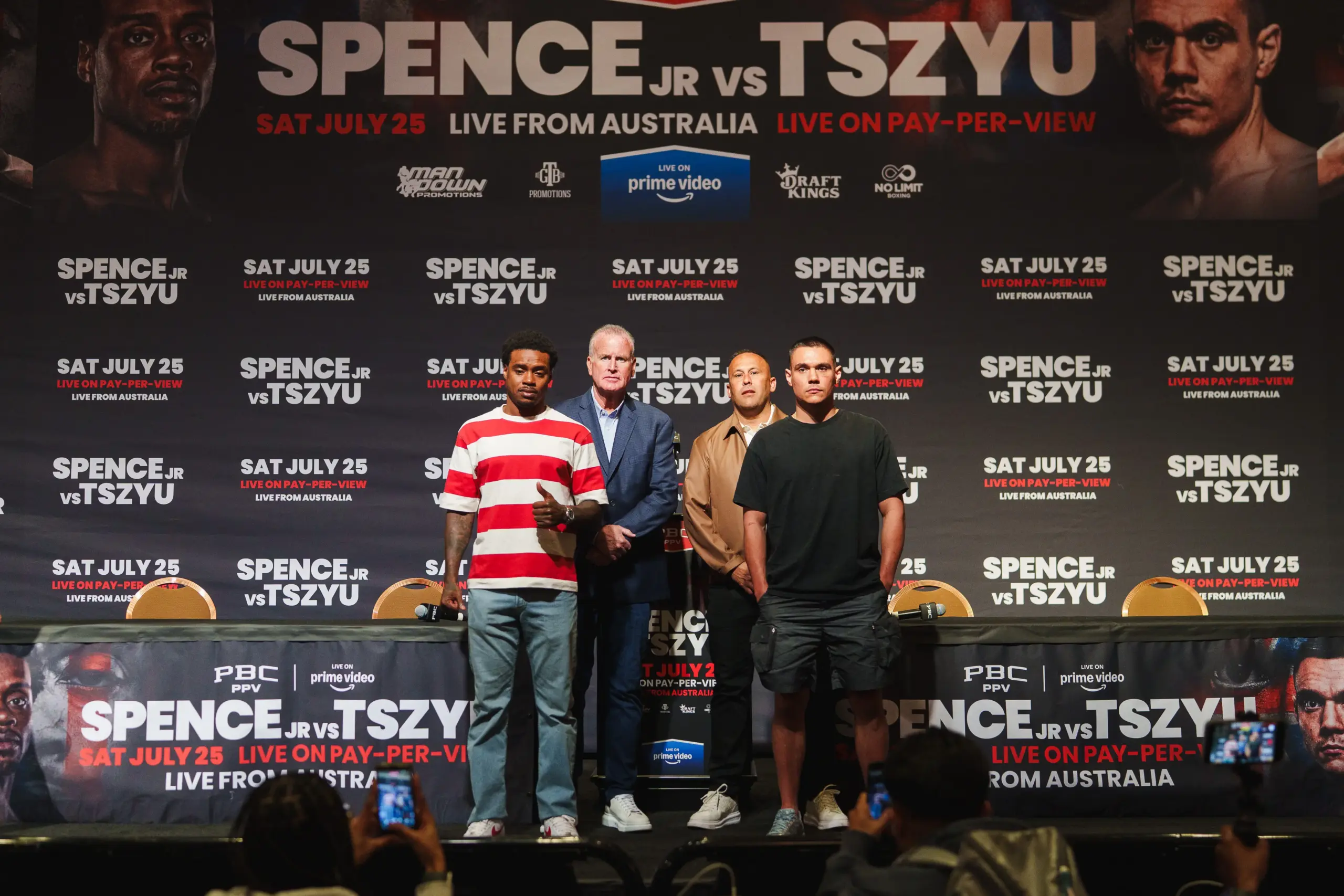 Errol Spence Jr vs Tim Tszyu launch press conference for July 25 fight
